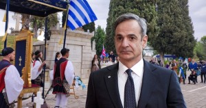 Ο Κυριάκος Μητσοτάκης στο Μεσολόγγι την Κυριακή των Βαΐων