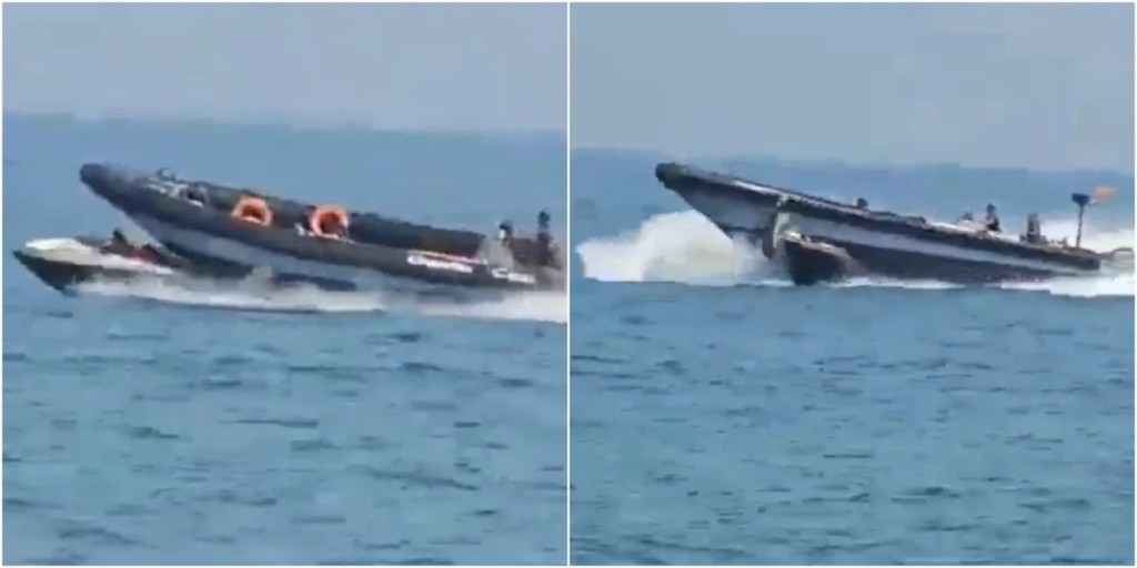 «Καθαρά» μηνύματα σε λαθροδιακινητές και παράνομους μετανάστες στην Ισπανία: Σκάφος της Ακτοφυλακής κυριολεκτικά τους «πάτησε»! (βίντεο)