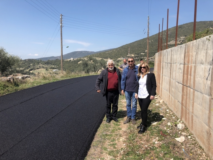 Επίσκεψη της Αντιπεριφερειάρχη Χρ. Σταρακά στα έργα αποκατάστασης του οδικού δικτύου στην Ε.Ο. Παραβόλα – Καλλιθέα – Κρύο Νερό - Σπαρτιά &amp; στη γέφυρα της Νερομάνας.