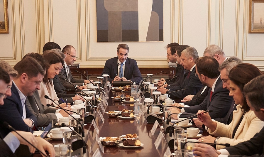 Σύσκεψη των Περιφερειαρχών υπο τον Πρωθυπουργό, Κ. Μητσοτάκη, στο μέγαρο Μαξίμου