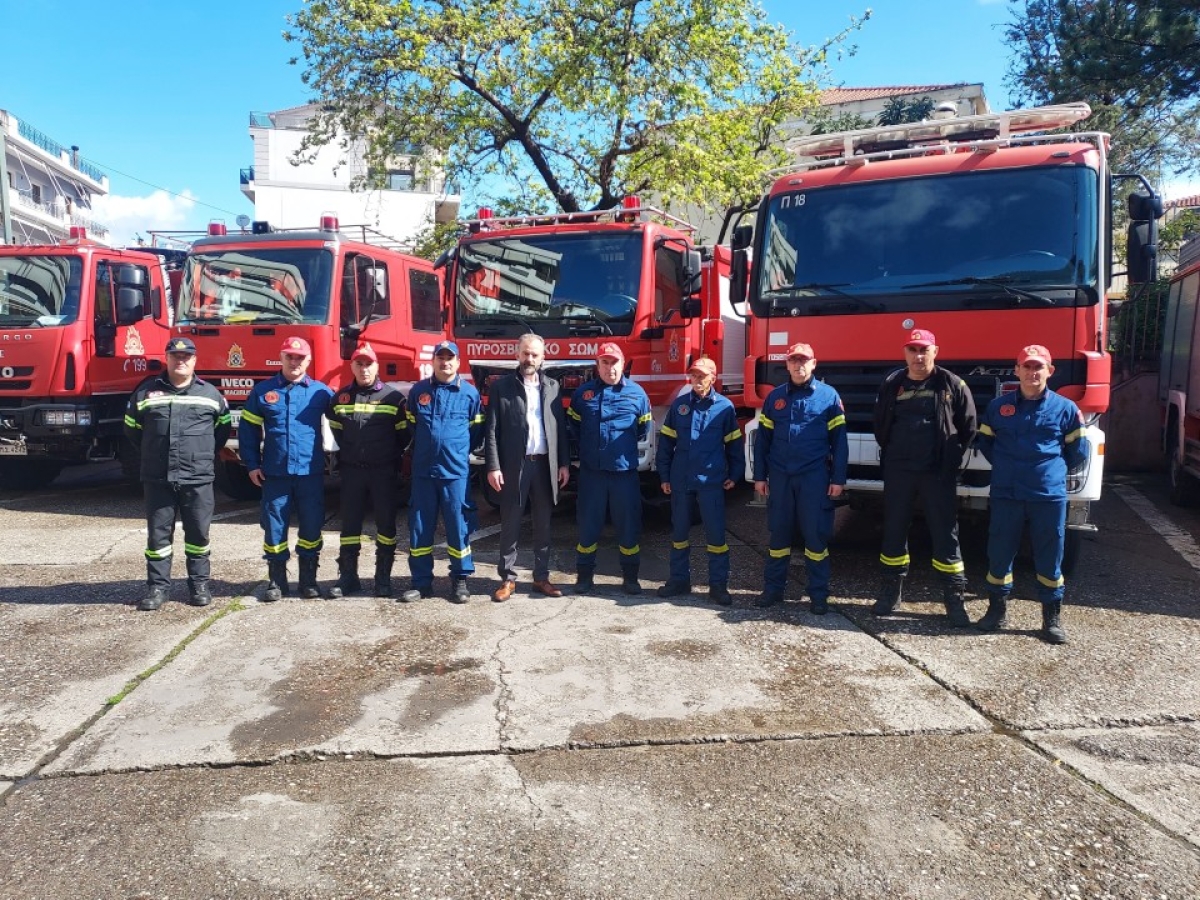 Επίσκεψη του Γρηγόρη Θεοδωράκη, Υποψηφίου Βουλευτή Αιτωλοακαρνανίας του ΣΥΡΙΖΑ - ΠΣ στην Πυροσβεστική Υπηρεσία Αγρινίου