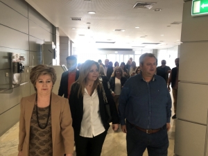 Επίσκεψη της Χριστίνας Σταρακά στο Νοσοκομείο Αγρινίου