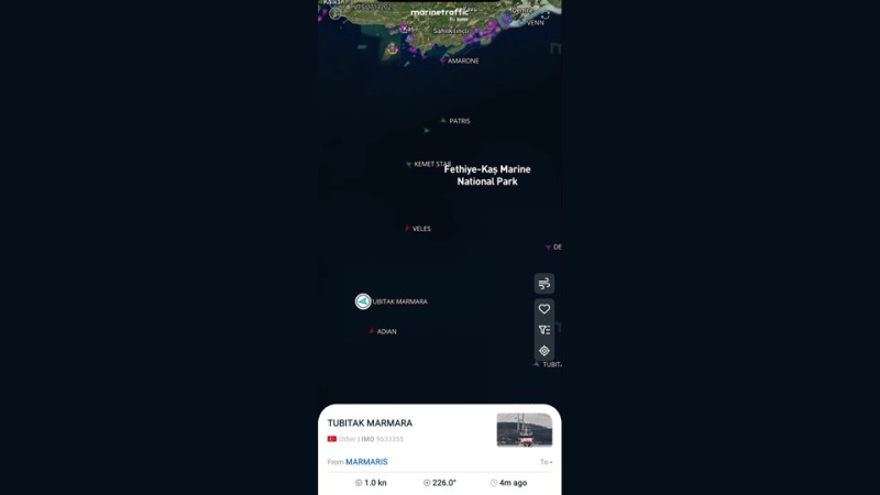 Το Marine Traffic μετονόμασε την θαλάσσια περιοχή του Καστελόριζου με το νέο τουρκικό όνομα!